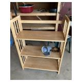 several folding shelves