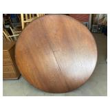 large walnut antique dining table disassembled w/leaves