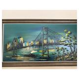 MCM drip painting cityscape factory art by Tamir