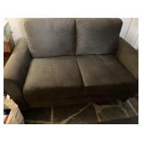 dark brown loveseat