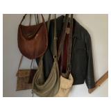 purses and leather jacket