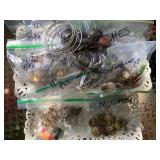 bags and bags of costume jewelry and singles in case