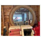 very large wicker mirror