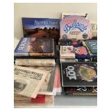 sports books, American landscape table books, old Life magazines and newspapers