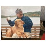 Portrait w/dog by Tom Schenk $70