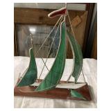 stained glass, 1 pc broken, can be repaired