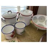lots of enamel inc many sized basins