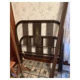 2 vintage metal "camp" beds, single and full