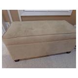 TWO STORAGE OTTOMANS