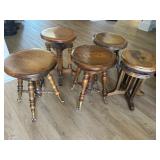COLLECTION OF VINTAGE PIANO STOOLS