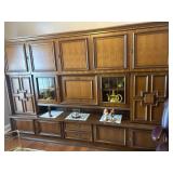 LARGE WALL TO WALL GERMAN CABINET WITH BAR AREA