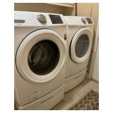 SAMSUNG WASHER AND DRYER WITH STORAGE DRAWERS