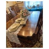 DINING TABLE & SIX CANE BACK CHAIRS
