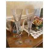 WATERFORD BRIDE & GROOM TOASTING FLUTES