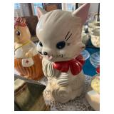 VINTAGE FLUFFY THE CAT COOKIE JAR c. 1950