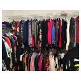 SEVERAL CLOSETS FULL OF LADIES CLOTHING