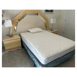 DOUBLE SIZE BED WITH UNIQUE HEADBOARD AND NIGHT STANDS