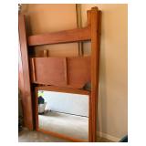 MID CENTURY BED AND MIRROR