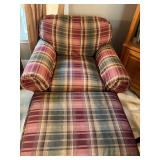HENREDON LARGE CHAIR AND OTTOMAN