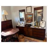LANE MCM LARGE DRESSER WITH TWO MIRRORS