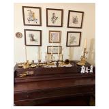 CONSOLE PIANO AND BENCH