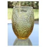 5) Lalique Bucolique Amber Vase, - Asking Price: $950