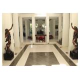 14) Mathurin MOREAU (1822-1912) pair of large bronze lamps " Day & Night " - Asking Price: $25,000
