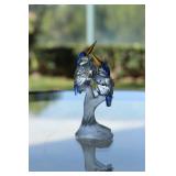 18) Swarovski Malachite Kingfisher Birds in Sapphire Topaz Crystal Retired - Asking Price: $135