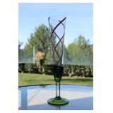 21) Carlo Moretti, Art Glass Vase - Modern colored art glass flute vase - Asking Price: $120