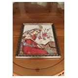 36) Persian Woman Wool Rug Art - Asking Price: $475