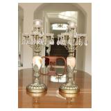 40) Onyx and Crystal Candelabra - Asking Price: $750 for Pair
