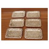 52) 6 Silver Trays - Asking Price: $650 for set