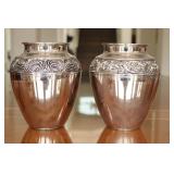 60) 2 Silverplated Urns - Asking Price: $55 Each or $110 for Pair