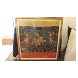 Japanese framed tapestry