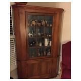 Corner china cabinet