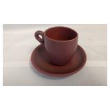 Van Briggle demitasse cup and saucer