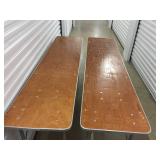 Wood folding tables