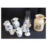 blue and white pottery