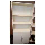 white bookcase