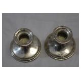 weighted sterling candleholders