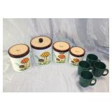 Vintage Mushroom Canisters