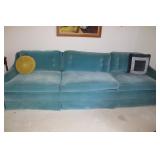 Vintage ocean blue sofa