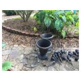 Garden pots, rolling plant stands