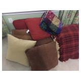 Throw pillow & blankets
