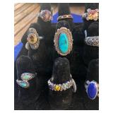 Sterling and turquoise rings 