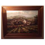 South of France Provence hillside vineyard painting 