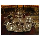 Exquisite silver tea set and lots more not shown 