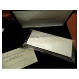 .999 Sterling bar 1,000 Washington Mint (back)
