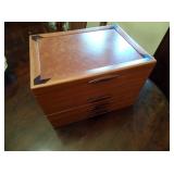 Jewelry box by famed Michael Fisher. Made from Cherry, Madrone Burl, Bloodwood, Cocobolo and Dyed Ob