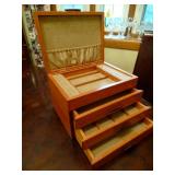 Jewelry box by famed Michael Fisher. Made from Cherry, Madrone Burl, Bloodwood, Cocobolo and Dyed Ob